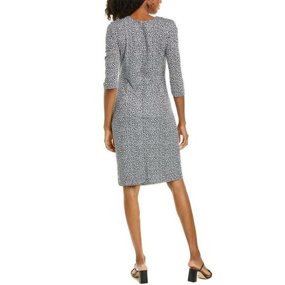 BOSS Women's Epona Printed Jersey Dress in Midnight Fantasy Size M - Picture 4 of 14